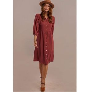 Button Down MIDI Dress